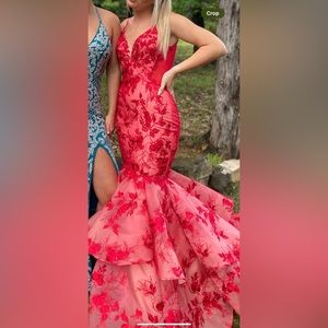 Ellie Wilde Red Prom Dress - Size 6